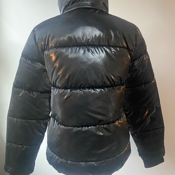 BCBGeneration Shiny Black Water Resistant Puffer Jacket - Picture 5 of 16
